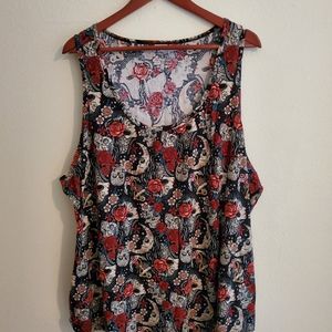 Torrid size 5 *LIKE NEW* Skulls&Moon active tank